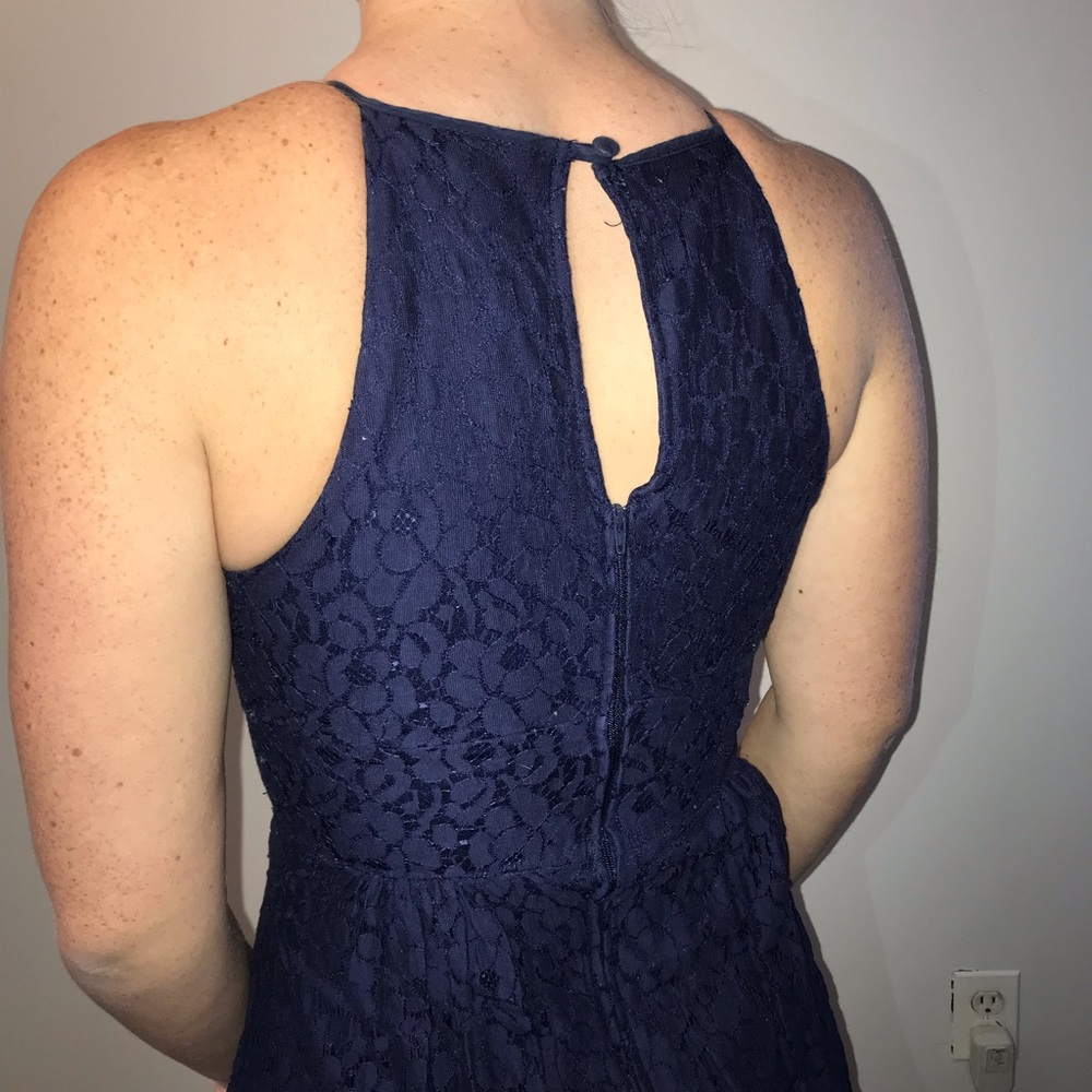 Navy lace casual dress